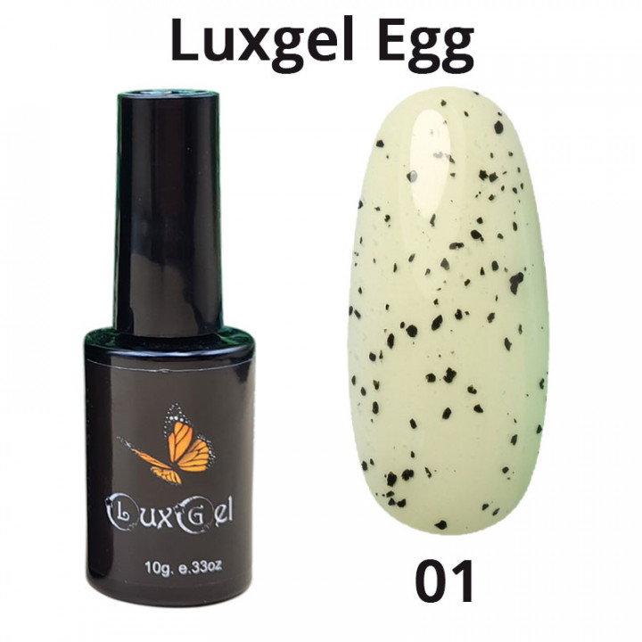 Гель-лак LuxGel серия Egg 1 черные частички 10мл