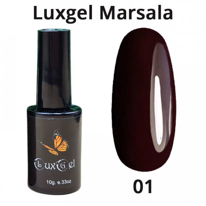 Гель-лак LuxGel серия Marsala  1 10мл