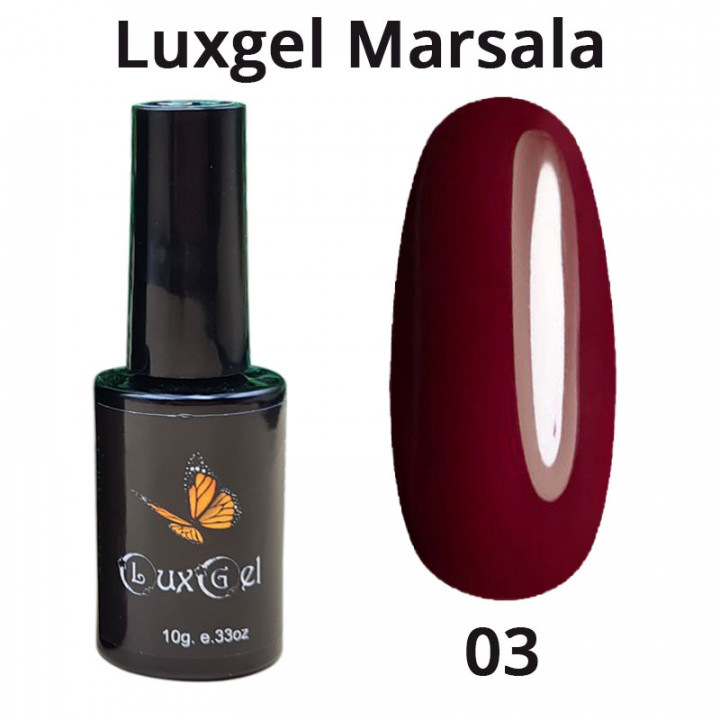 Гель-лак LuxGel серия Marsala 3 10мл