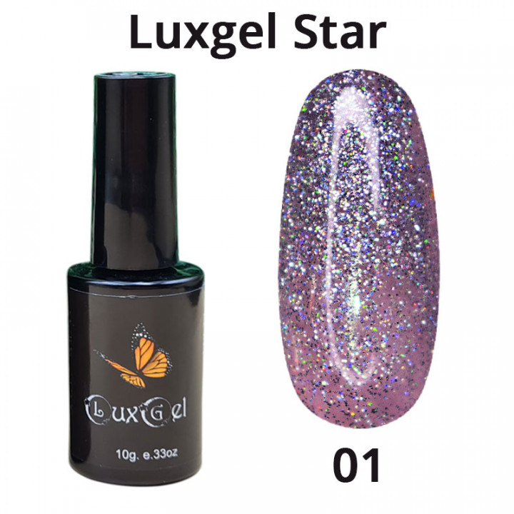 Гель-лак LuxGel Star 01 серебро 10мл
