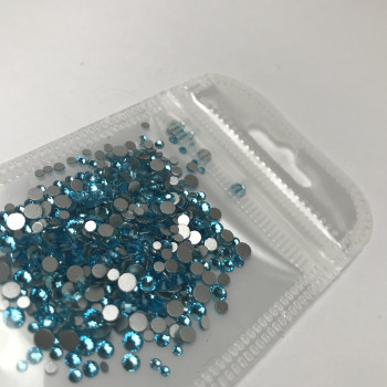 Стразы стекло MIX SS4-SS12 aquamarine 500 штук
